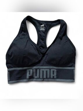 Puma Black Racerback Sports Bra Size Large